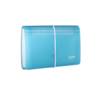 Oxybag Opaline PP DL 13 rekeszes áttetsző-kék harmonika irattartó