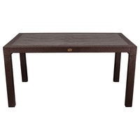IRIS GF-210BR ECO barna műanyag kerti asztal rattan 90x150cm