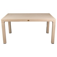 IRIS GF-800C ORIGINAL CAPPUCCINO műanyag kerti asztal rattan 90x150cm
