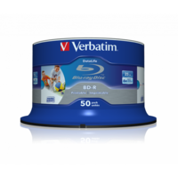 VERBATIM 43812 BD-R 25GB/egyrétegű/6x/nyomtatható felület/egyszer írható Blu-Ray 50db/csomag