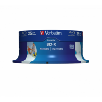 VERBATIM 43811 BD-R 25GB/egyrétegű/6x/nyomtatható felület/egyszer írható Blu-Ray 25db/csomag