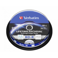 VERBATIM 43825 M-DISC BD-R 25GB/lifetime archival/4x/nyomtatható felület/egyszer írható Blu-Ray 10db/csomag