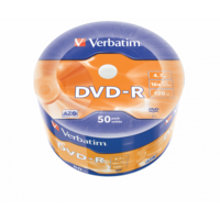 VERBATIM 43788 DVD-R 4,7GB/16x/matt ezüst írható felület/egyszer írható DVD 50db/csomag