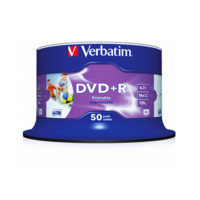 VERBATIM 43512 DVD+R 4,7GB/16x/nyomtatható felület/egyszer írható DVD 50db/csomag