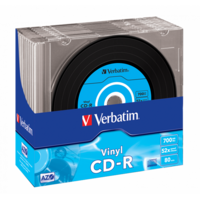 VERBATIM 43426 CD-R 700MB/52x/bakelit design írható felület/egyszer írható CD 10db/csomag