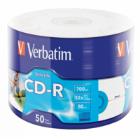 VERBATIM 43794 CD-R 700MB/52x/nyomtatható extra protection felület/egyszer írható CD 50db/csomag