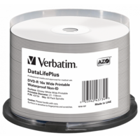 VERBATIM 43734 DVD-R 4,7GB/16x/vízálló nyomtatható felület/egyszer írható DVD 50db/csomag