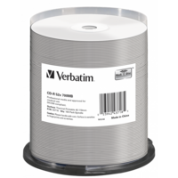 VERBATIM 43718 CD-R 700MB/52x/hő nyomtatható felület/egyszer írható CD 100db/csomag