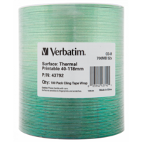 VERBATIM 43792 CD-R 700MB/52x/hő nyomtatható felület/egyszer írható CD 100db/csomag