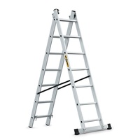 IRIS TOOLS HL-200 2x7 lépcsős alumínium létra, összecsukható, 125 kg teherbírás, EN 131