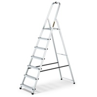 IRIS TOOLS HL-700-7S 7 (6+1) lépcsős alumínium létra, összecsukható, 125 kg teherbírás