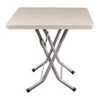 IRIS GF-200C ECO cappuccino asztal fém lábbal 80x80 cm
