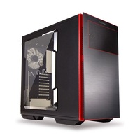 In Win 707 E-ATX fekete/piros ablakos használt számítógépház (Újracsomagolt)