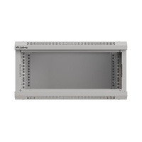 Lanberg WF03-5304-10S 19" 4U SZÉL:540mm MÉLY:350mm MAG:281mm lapraszerelt üvegajtós szürke fali rack szekrény