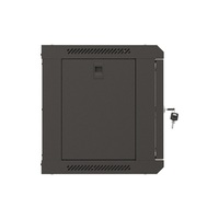 Lanberg WF03-5306-10B 19" 6U SZÉL:540mm MÉLY:350mm MAG:370mm lapraszerelt üvegajtós fekete fali rack szekrény