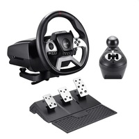 Genius SpeedMaster X5 FF PC/Xbox One/PS4 fekete versenykormány + pedál + váltó (Újracsomagolt)