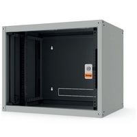 Legrand 19" 4U SZÉL:600 MÉLY:450 MAG:270 szürke egyrészes, üvegajtós komplett fali rack szekrény Evoline (Újracsomagolt)