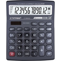 CTIFREE CT-9600G szürke színű számológép, 155x200mm, 12 számjegy, dual power