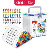 Deli Color Emotion 48 darabos kétvégű háromszögletű sketch marker készlet