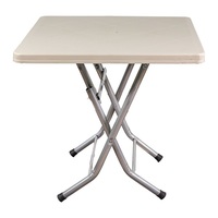 IRIS GF-200C ECO cappuccino asztal fém lábbal 80x80 cm (Újszerű)