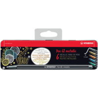 Stabilo Pen 68 Metallic fémdobozos 6 db-os rostirón készlet