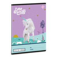 Ars Una Cute Animals Unicorn 25 (5448) A5 14-32 1. osztályos vonalas füzet
