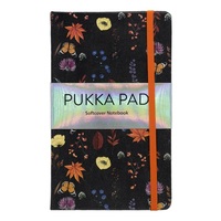 Pukka Pad Bloom A5 192 oldalas vonalas fekete gumipántos napló