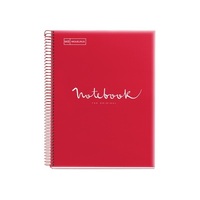 Miquelrius Emotions A5 PP 120 lapos piros kockás spirálfüzet