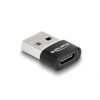 Delock 60002 USB-A 2.0 apa - USB-C anya fekete adapter (Újszerű)