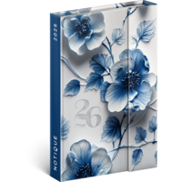 Realsystem 2026 Porcelain Flower 5412 B6 mágneses zsebnaptár
