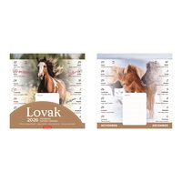 Kalendart 2026 T090 Lovak mágneses falinaptár Kalendart 2026 T090 Lovak mágneses falinaptár