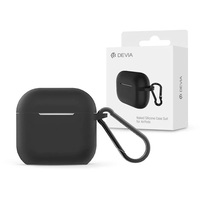 Devia ST120952 Naked AirPods 4 fülhallgatóhoz fekete szilikon tok Devia ST120952 Naked AirPods 4 fülhallgatóhoz fekete szilikon tok