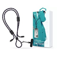 Devia ST124974 Cable Pro5 Woven 1,6m 60W PD Type-C - Type-C kék adat- és töltőkábel + nyakpánt Devia ST124974 Cable Pro5 Woven 1,6m 60W PD Type-C - Type-C kék adat- és töltőkábel + nyakpánt