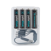 Paleblue PB-AA-C 4xAA 2000mAh USB-C újratölthető ceruza akkumulátor + töltőkábel Paleblue PB-AA-C 4xAA 2000mAh USB-C újratölthető ceruza akkumulátor + töltőkábel