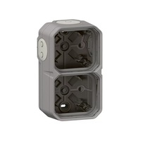Legrand 069672L Plexo 55 falon kívüli 2-es doboz, membrános, szürke Legrand 069672L Plexo 55 falon kívüli 2-es doboz, membrános, szürke
