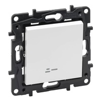 Legrand 863316B Niloé Step váltókapcsoló jelzőfénnyel, 10AX, alumínium Legrand 863316B Niloé Step váltókapcsoló jelzőfénnyel, 10AX, alumínium