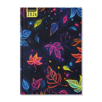 Period Neon Leaf 2026 A5 napi beosztású határidőnapló