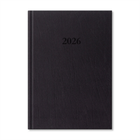 Period Standard 2026 B5 heti beosztású fekete műbőr határidőnapló