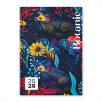 Period Botanic Dark 2026 B6 heti napi beosztású határidőnapló Period Botanic Dark 2026 B6 heti napi beosztású határidőnapló