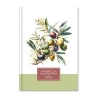 Period Magnólia Olive 2026 B6 napi beosztású női tervező határidőnapló Period Magnólia Olive 2026 B6 napi beosztású női tervező határidőnapló