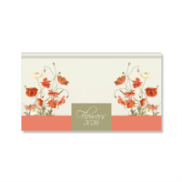 Period Flowers Beige 2026 fekvő zsebnaptár Period Flowers Beige 2026 fekvő zsebnaptár
