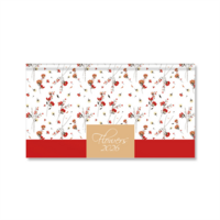 Period Flowers White 2026 fekvő zsebnaptár Period Flowers White 2026 fekvő zsebnaptár