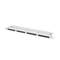 Lanberg PPU5-0024-S 19" 0,5U 24port Cat.5e UTP árnyékolatlan szürke patch panel Lanberg PPU5-0024-S 19" 0,5U 24port Cat.5e UTP árnyékolatlan szürke patch panel