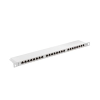 Lanberg PPS6-0024-S 19" 0,5U 24port Cat.6 FTP árnyékolt szürke patch panel Lanberg PPS6-0024-S 19" 0,5U 24port Cat.6 FTP árnyékolt szürke patch panel