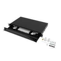 Lanberg FOP1-24ST-FCB 19" 1U 24xST vagy 24xFC fekete kihúzható optikai üres patch panel Lanberg FOP1-24ST-FCB 19" 1U 24xST vagy 24xFC fekete kihúzható optikai üres patch panel