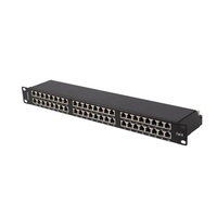 Lanberg PPS6-1048-B 19"/1U 48port Cat.6 FTP árnyékolt fekete patch panel Lanberg PPS6-1048-B 19"/1U 48port Cat.6 FTP árnyékolt fekete patch panel