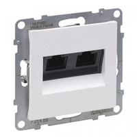 Legrand 721155 Suno Cat.6A UTP 2xRJ45 fehér fali aljzat