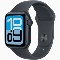 Apple Watch SE3 GPS-es (40mm) éjfekete alumínium tok, éjfekete M/L sportszíjas okosóra