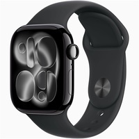 Apple Watch S11 GPS-es (42mm) kozmoszfekete alumínium tok, fekete M/L sportszíjas okosóra