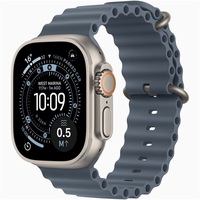 Apple Watch Ultra 3 Cellular (49mm) natúr titánium tok, acélkék óceán szíjas okosóra